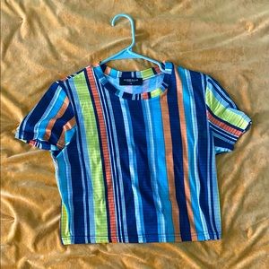 Rebdolls Striped Crop Top